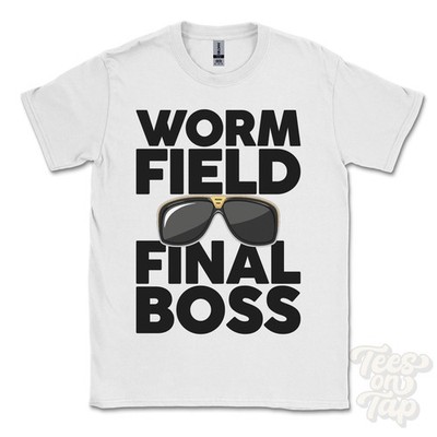 WORM FIELD FINAL BOSS T-SHIRT lustiges Weihnachtsgeschenk Terrington Saint John Norfolk