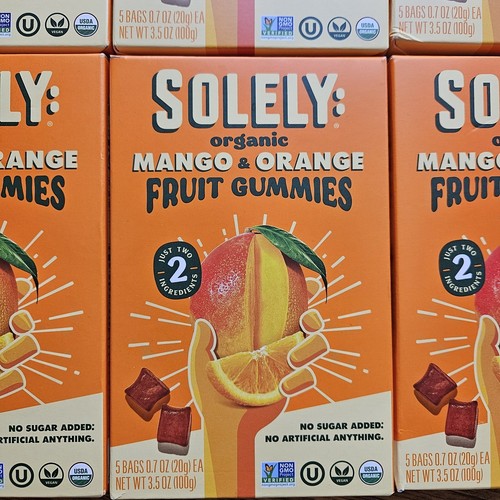 Organic Dried Fruit Snacks 6 Pack Mango Orange 2 Ingredients Healthy Solely - 第 2/4 張圖片
