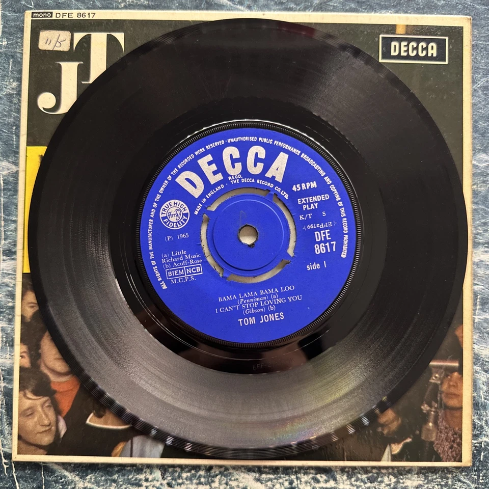 Tom Jones & The Squires - Tom Jones On Stage 7” Vinyl Record Single VG+ Foto 3 de 4