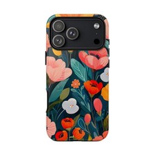 Spring Tulip Floral Blooms  Phone Ink Case for iPhone/Galaxy/Pixel