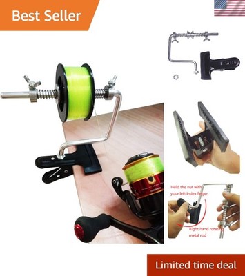 Ultimate Fishing Line Spooler - Compact Aluminum Reel Winder & Tackle Station