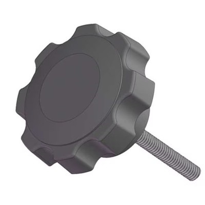 Innovative Components Fluted Knob with Screw, 3/8-16 Thread Size, 2.25''L, Steel