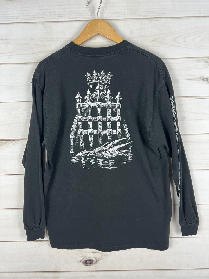 Camisa De Colección Alquimia Gótica Dragón Para Hombres Grande Wyverex Manga Larga Fantasía Años 90 Foto 2 de 4