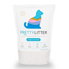 PrettyLitter Health Monitoring Cat Litter Unscented, Non Clumping Lightweig...