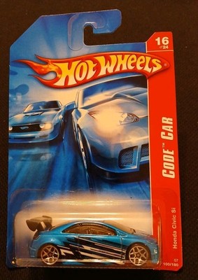 Hot Wheels Code Car Honda Civic Si 2007 Blue