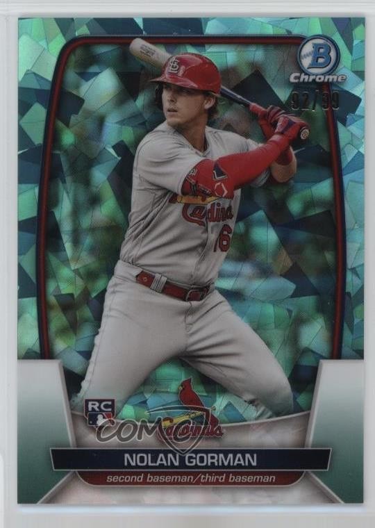 2023 Bowman Chrome Sapphire Edition Aqua /99 Nolan Gorman #48 1ob0
