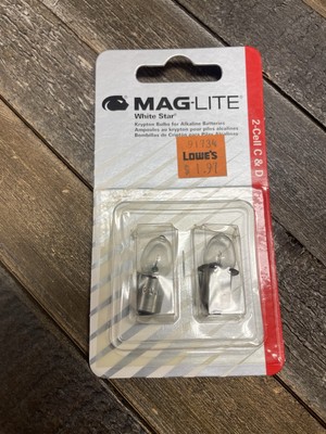 MAG-LITE White Star Krypton Bulbs For 5 Cell C & D. NEW But Old Stock.