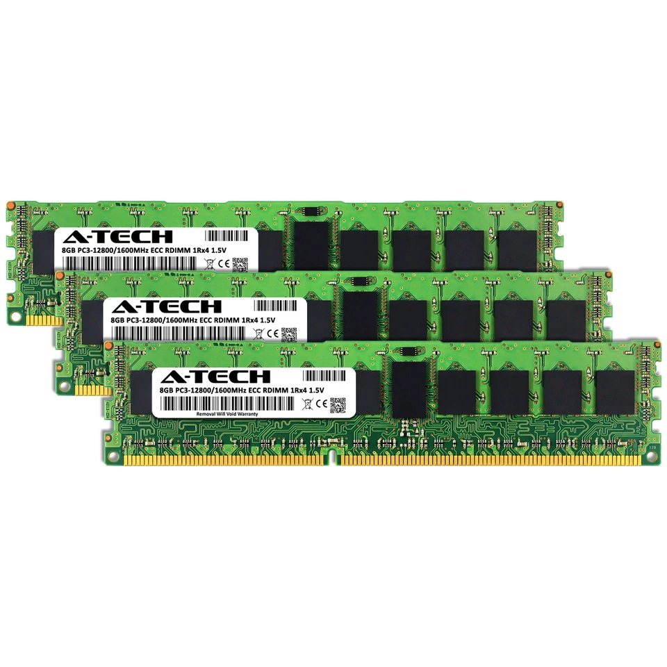 24GB 3x 8GB PC3-12800R RDIMM Dell PowerEdge C8220X R420 R420xr R720xd Memory RAM - Image 2 of 4