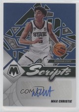 2022-23 Chronicles Draft Picks Mosaic Scripts Blue 49/49 Max Christie Auto uk2