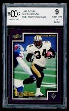 1999 SCORE SUPPLEMENTAL #S84 RICKY WILLIAMS BCCG 9 Near Mint or Better