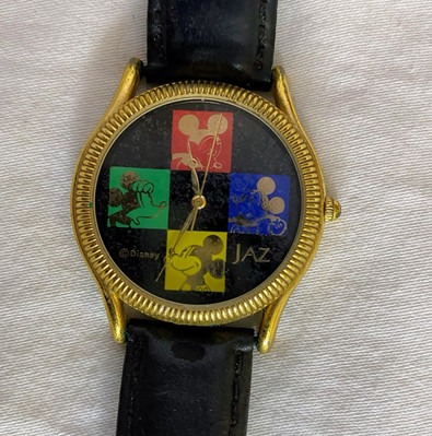 JAZ Mickey Mouse Watch Y121-X083 Quartz 27mm Circa 1990's untested