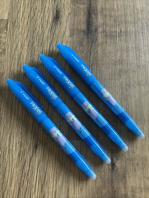 Pilot Frixion L/EDITION SWEET PARADISE flauschiger Malvenschaft, 0,7 mm blaue Tinte (4 Stifte