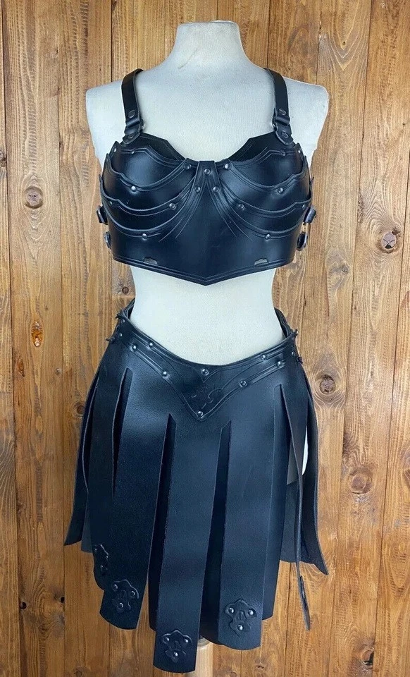 Хэллоуин из натуральной кожи воин театральные доспехи женщин воин Larp фантазии доспехи - Изображение 2 из 4