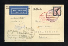 ZEPPELIN MANNHEIM ZEPPELIN-KARTE BORDPOST 19.10.1930 - SCHWEIZ (974905)