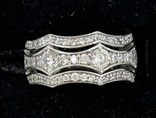 White Cubic Zirconia Rhodium Over Sterling Silver Ring 2.21ctw - Size 6