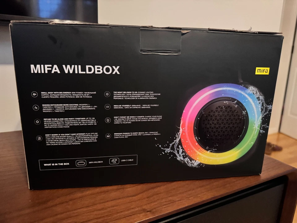 Altavoz Bluetooth Exterior MIFA WildBox Inalámbrico IP67 Impermeable Bluetooth 5.3 Foto 2 de 2
