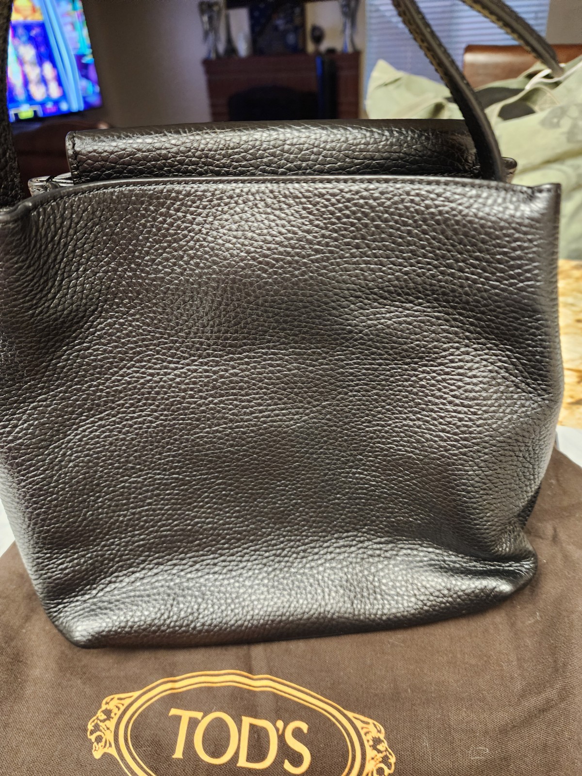 Authentic TOD'S Shoulder Bag Sear Handbag Black - Excellent Condition Pre-owned image 9