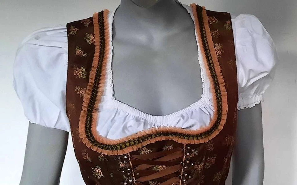 Wunderschönes Tramontana Dirndlkleid, Schürze mit Trachtenmotiv Trachtenhochzeit - Bild 4 von 4