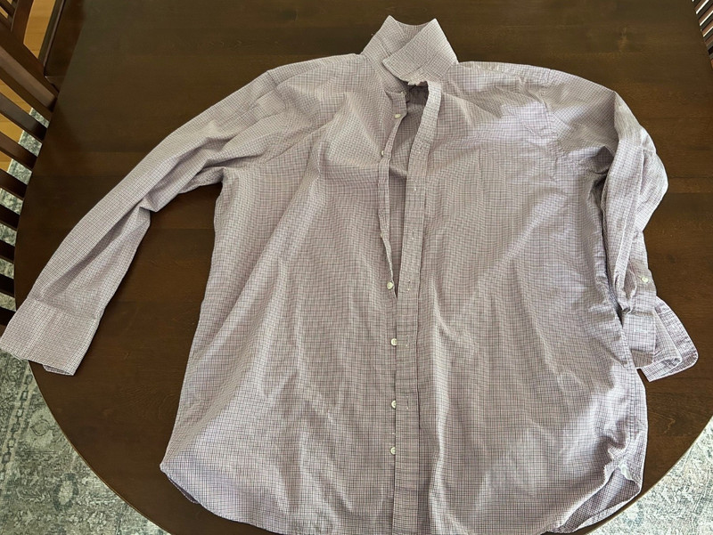 Thomas Pink Shirtmaker London Classic Red Blue White Check Dress Shirt 17.5/35.5