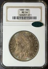 1889 Morgan Dollar CAC MS-64 Beautifully Toned