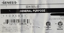 Honeywell Genesis 1103 22/4C Solid Conductor Security/Control Cable White /100ft