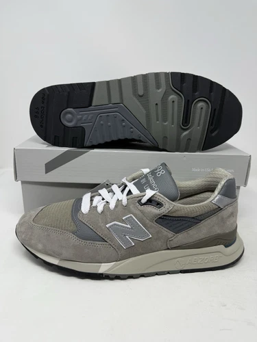 New Balance 998 Core Made in USA Grey Silver Athletic Sneaker U998GR Men's Sizes