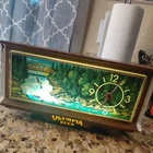 Vtg Olympia Beer Lighted Waterfall Clock Sign Cash Reigster Topper Works Plug In