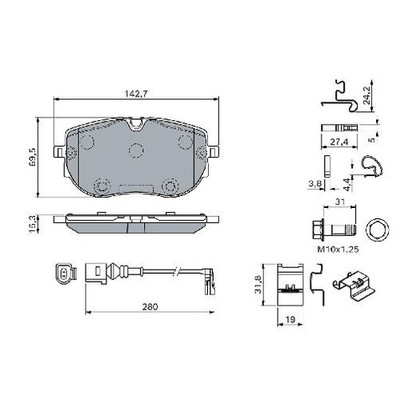 Bosch Bremsbelagsatz 21199292 Bremsklötze vorne 1EA698151P
