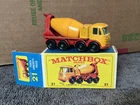 OLD VINTAGE LESNEY MATCHBOX # 21 FODEN CONCRETE TRUCK ORIGINAL BOX