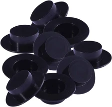 Toyvian 50Pcs Plastic Top Hats Black Handcraft Mini Top Hat for Snowman Christma