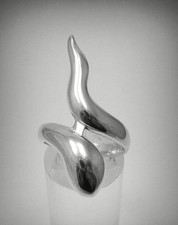 Genuine Sterling Silver Ring Snake Hallmarked Solid 925 Perfect Quality Empress