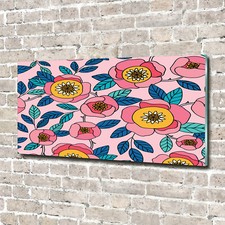 Acrylglas-Bild Wandbilder Druck 140x70 Deko Blumen & Pflanzen Rosa Blumen