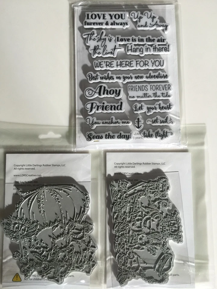 Juego de 3 estampillas Little Darlings Friends Afloat Country Friends 645635 nuevas Foto 2 de 2