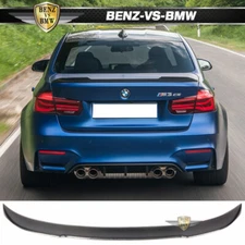 Fits BMW 12-18 F30 3 Series 4Dr&15-19 F80 M3 CS Style Trunk Spoiler Carbon Fiber