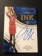 2015-16 Panini Immaculate INK Gold /60 Jahlil Okafor #IK-JOK Rookie Auto RC