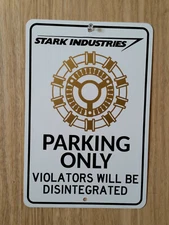Stark Industries Parking Metal Sign