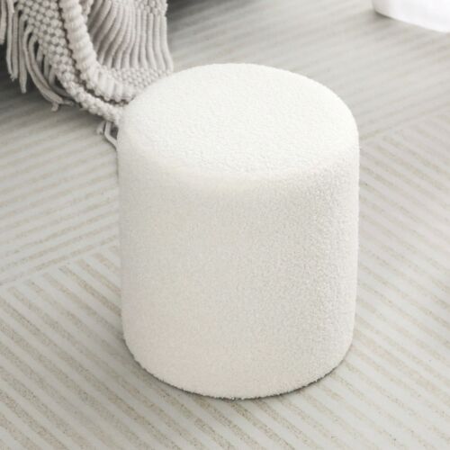 Modern round Ottoman upholstered sea upholstered dresser stool footstool-Limited - Picture 11 of 23