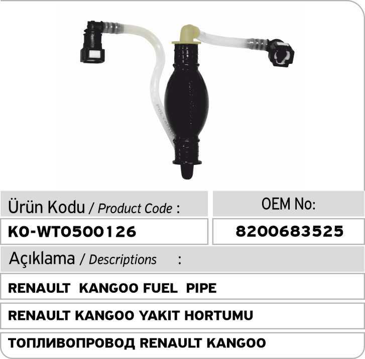 BOMBA DE MANO DE TUBO DE COMBUSTIBLE SE ADAPTA A RENAULT KANGOO 1.5 DCI DIESE...