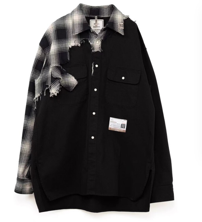 Maison Mihara Yasuhiro Irregular Patchwork Checkered Shirt Maison Mihara Yasuhiro Irregular Patchwork Checkered Shirt