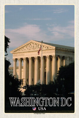 Holzschild 20x30 Washington DC USA US Supreme Court   Wand Deko Bar Kneipe Cafe