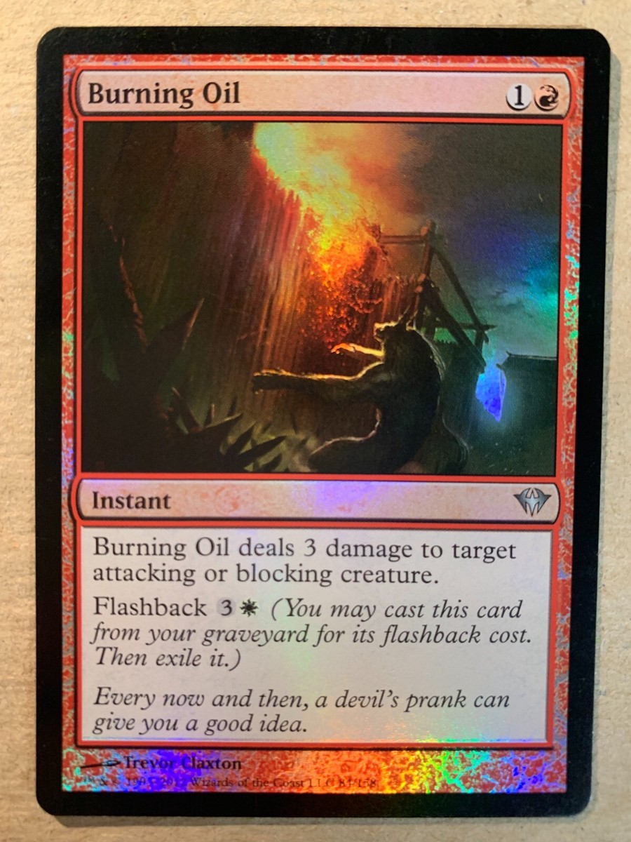 oil mtg cards Burning Oil [Dark Ascension] Lightly Played Foil