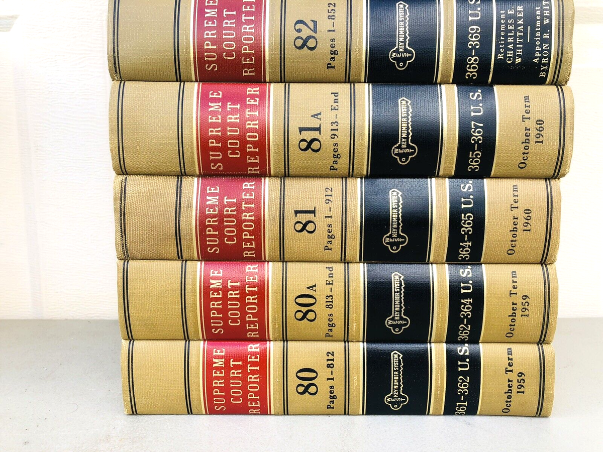 Lot of SUPREME COURT REPORTER Law Books 80-83