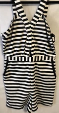 ONE PIECE SHORTS ROMPER JUNIORS SIZE S BLACK AND WHITE MADE BY MATERIAL GIRL