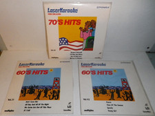 Lot of 5 PIONEER Laser Disc Karaoke Video Sing Along 60's 70's Hits Five Discs