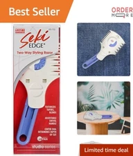 Hair Cutting Razor Comb Stainless Steel Double Edge Adjustable Handle Styling...