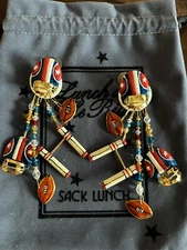 Lunch At The Ritz TOUCHDOWN post Earrings; New, Never Worn & RARE!!