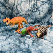 Dinosaur Tyrannosaurus Rex Ankylosaurus Lizard Plastic Toy Figure.