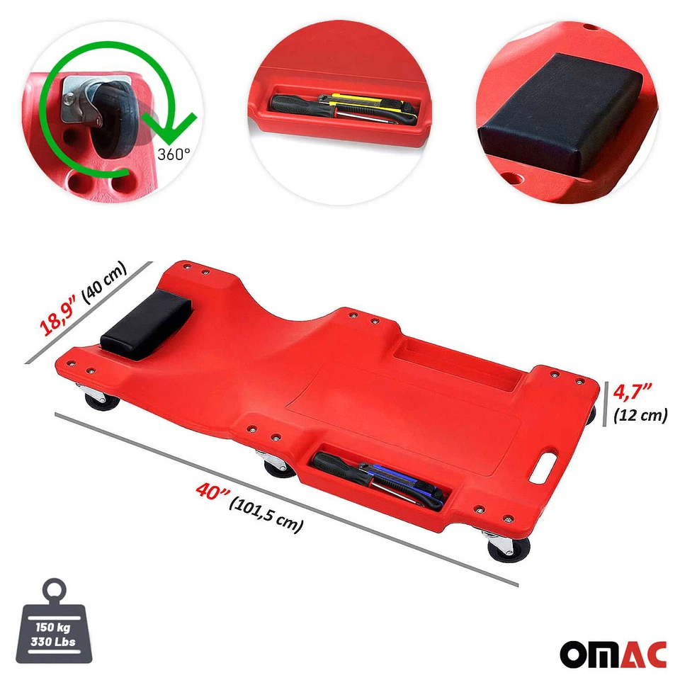 Werkstatt Rollbrett Montagerollbrett Werkstattliege Auto Montageliege Liegebrett - Bild 3 von 4