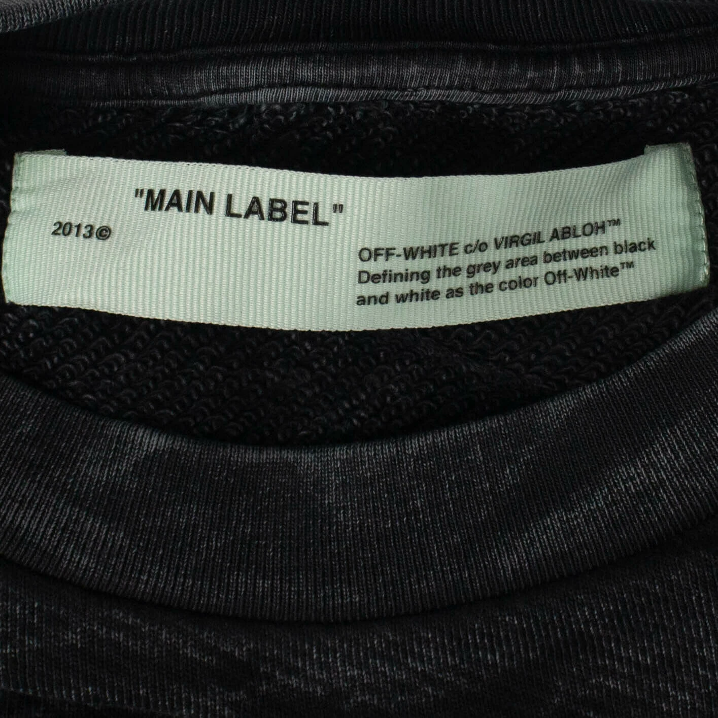 OFF WHITE Felpa girocollo volume grigio nuova con etichette Off White c o VIRGIL ABLOH taglia L $595