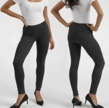 Betabrand Charcoal Dress Pant Yoga Pants Skinny-Leg Classic W0053-CH Sz M J